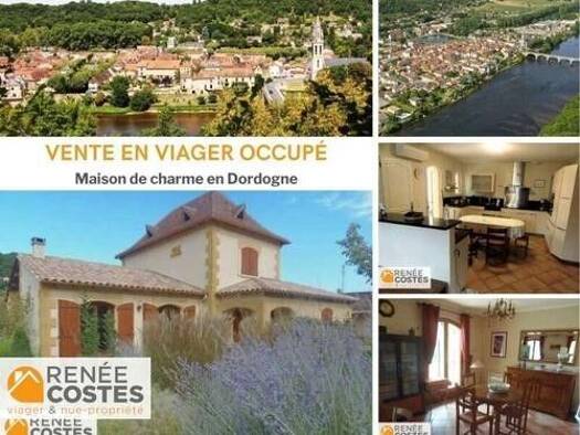 Maison en viager occupé Bouquet 39 950 € 5 pièces 4 chambres 126 m² 1 308 m² de terrain Vieux Bergerac Bergerac 24100