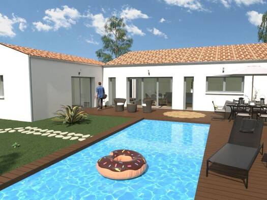 Terrain avec maison neuve à vendre 350 000 € 5 pièces 4 chambres 145 m² 704 m² de terrain Chadenac 17800