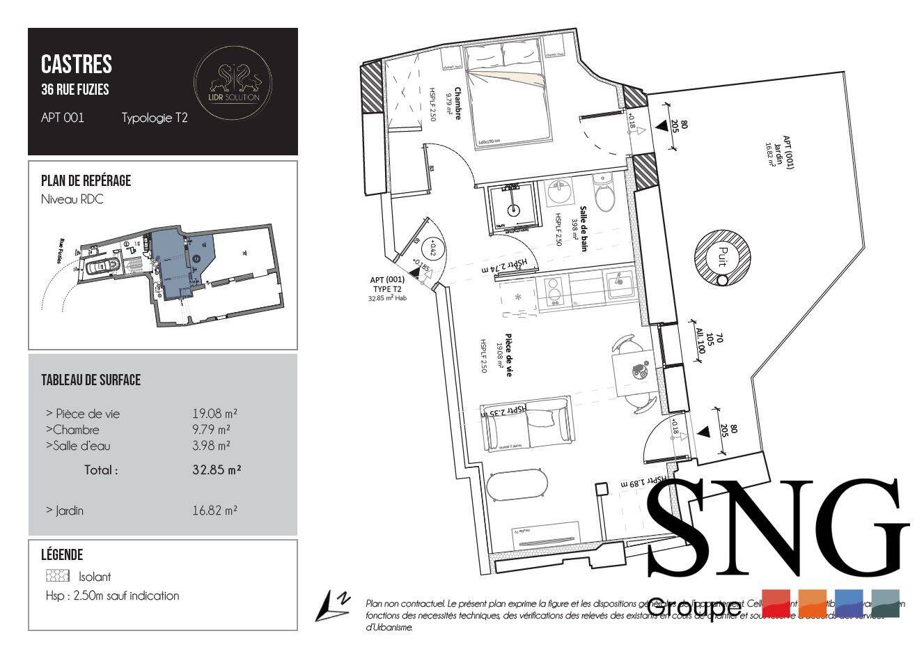 Appartement 2 pièces 33 m² · à Castres · 32,9 m² · 437 €