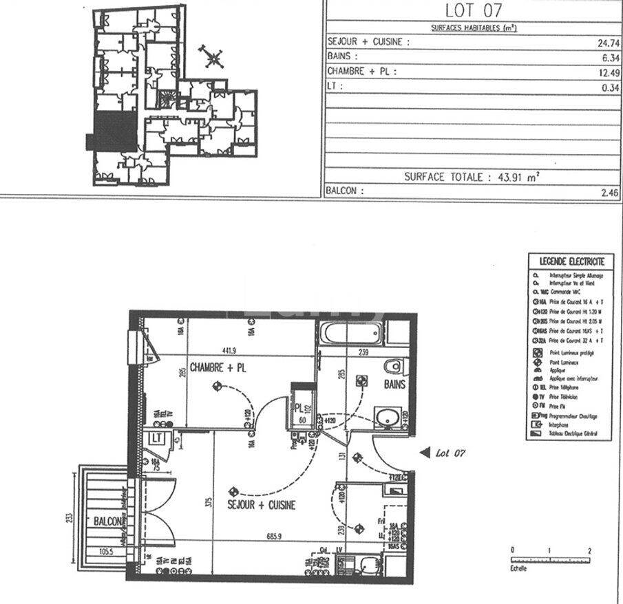 Appartement 2 pièces 44 m² · à Bouaye · 43,9 m² · 622 €
