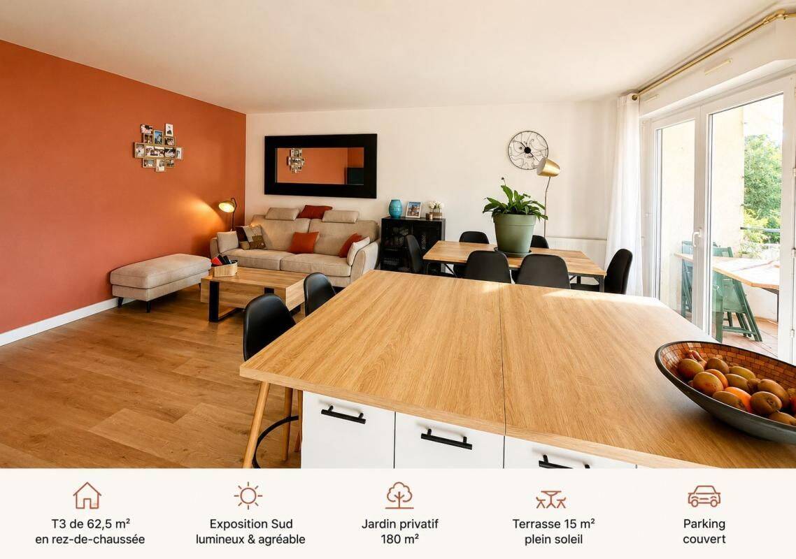 Appartement 3 pièces 63 m² · à Tarnos · 62,6 m² · 325 500 €