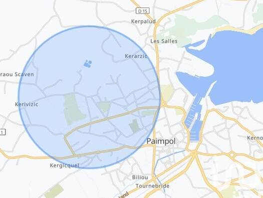 Terrain constructible viabilisé à vendre 117 000 € 899 m² de terrain Le Vieux Bourg-La Lande Blanche-Plounez Paimpol 22500