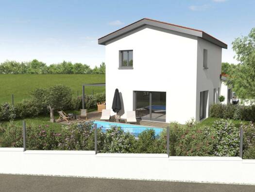 Terrain avec maison neuve à vendre 400 000 € 4 pièces 3 chambres 90 m² 553 m² de terrain Centre Craponne 69290