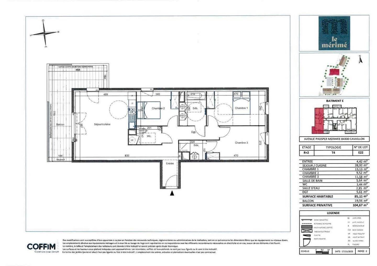 Appartement 4 pièces 85 m² · à Cavaillon · 85,1 m² · 1 058 €