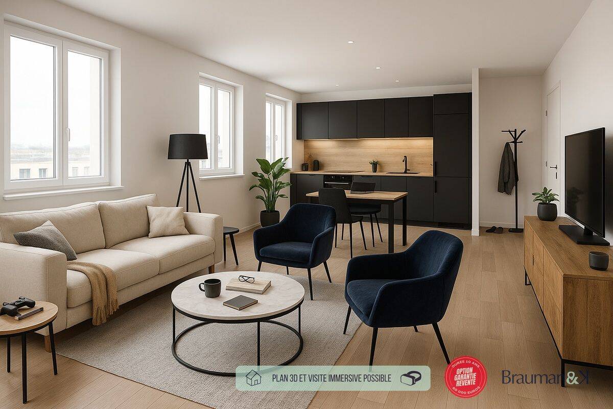 Appartement 3 pièces 64 m² · à Téteghem-Coudekerque-Village · 64 m² · 223 308 €