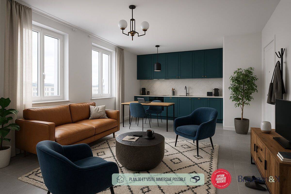 Appartement 2 pièces 43 m² · à Nantes · 43 m² · 144 546 €