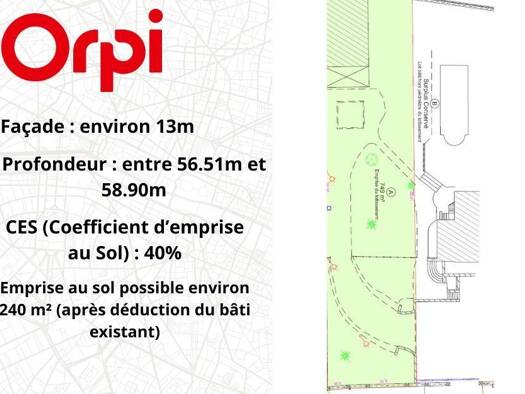 Terrain constructible à vendre 231 000 € 749 m² de terrain Nord Bois-le-Roi 77590
