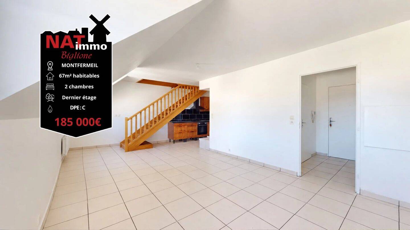 Appartement 3 pièces 67 m² · à Montfermeil · 67,1 m² · 185 000 €