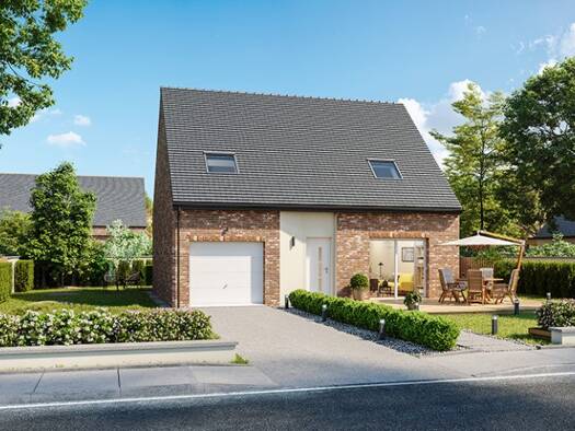 Terrain avec maison neuve à vendre 334 500 € 5 pièces 4 chambres 100 m² 490 m² de terrain Mons-en-Pévèle 59246