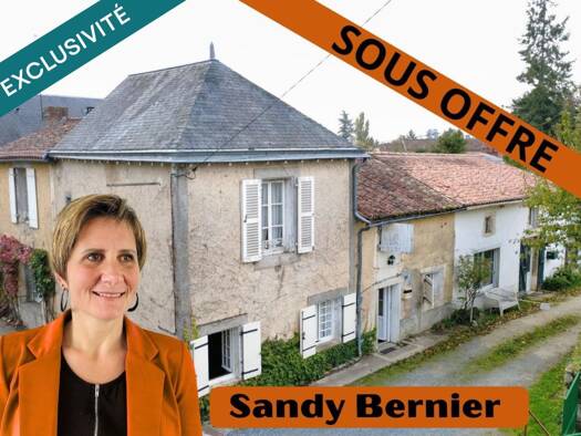 Maison de ville à vendre 108 000 € 3 pièces 2 chambres 100 m² 525 m² de terrain Roches-Prémarie-Andillé 86340