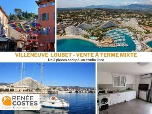 Appartement en viager occupé Bouquet 108 800 € 3 pièces 2 chambres 79 m² RDC/1 Plans Villeneuve-Loubet 06270