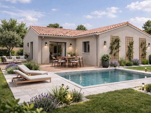 Terrain avec maison neuve à vendre 200 100 € 4 pièces 3 chambres 85 m² 971 m² de terrain Sainte-Croix-du-Mont 33410