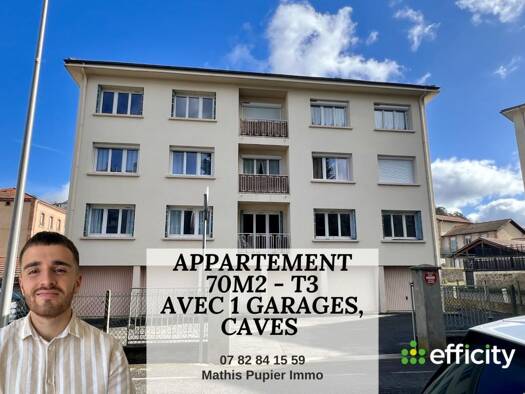 Appartement à vendre 65 000 € 3 pièces 1 chambre 70 m² Étage 3/3 Centre Est Unieux 42240