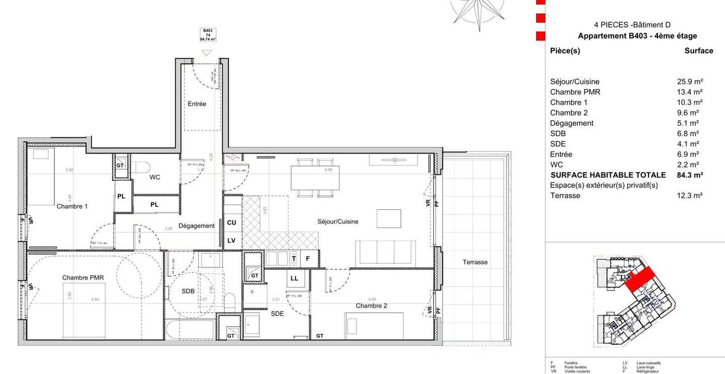 Appartement 4 pièces 85 m² · à Sucy-en-Brie · 85 m² · 1 563 €/mois