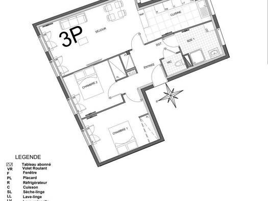 Appartement à vendre - neuf 263 040 € 3 pièces 2 chambres 70 m² 1er étage Trilport 77470