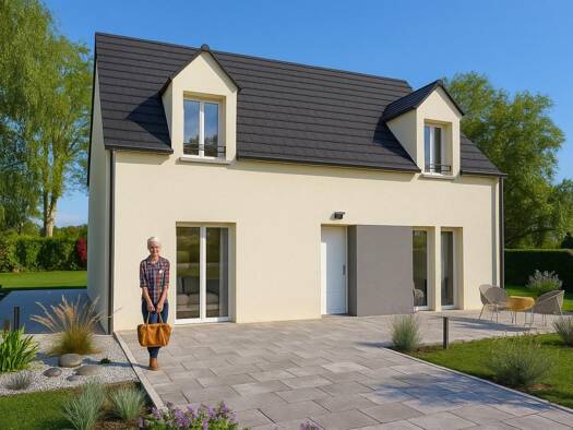 Terrain avec maison neuve à vendre 331 767 € 1 pièce 1 chambre 89 m² 481 m² de terrain Mareuil-lès-Meaux 77100