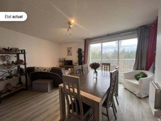 Appartement à vendre 128 000 € 2 pièces 1 chambre 61 m² Étage 5/10 Branchoire Chambray-lès-Tours 37170