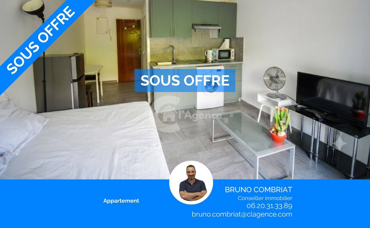 Appartement 1 pièce 18 m² · à Vallauris · 18,3 m² · 137 800 €
