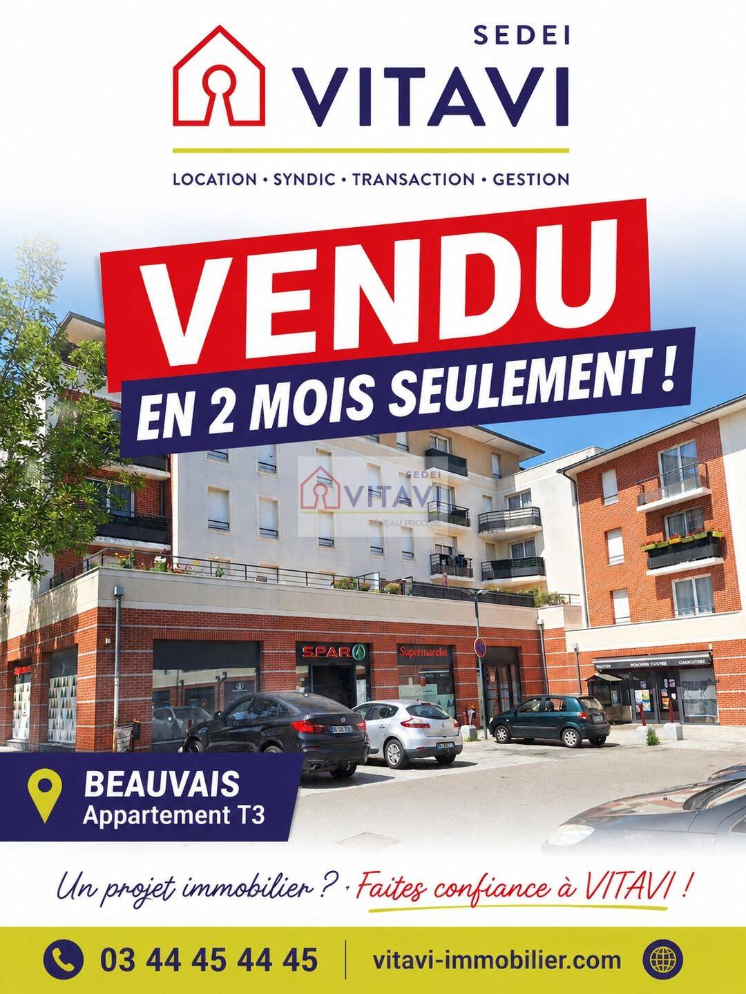 Appartement 3 pièces 51 m² · à Beauvais · 51 m² · 110 000 €