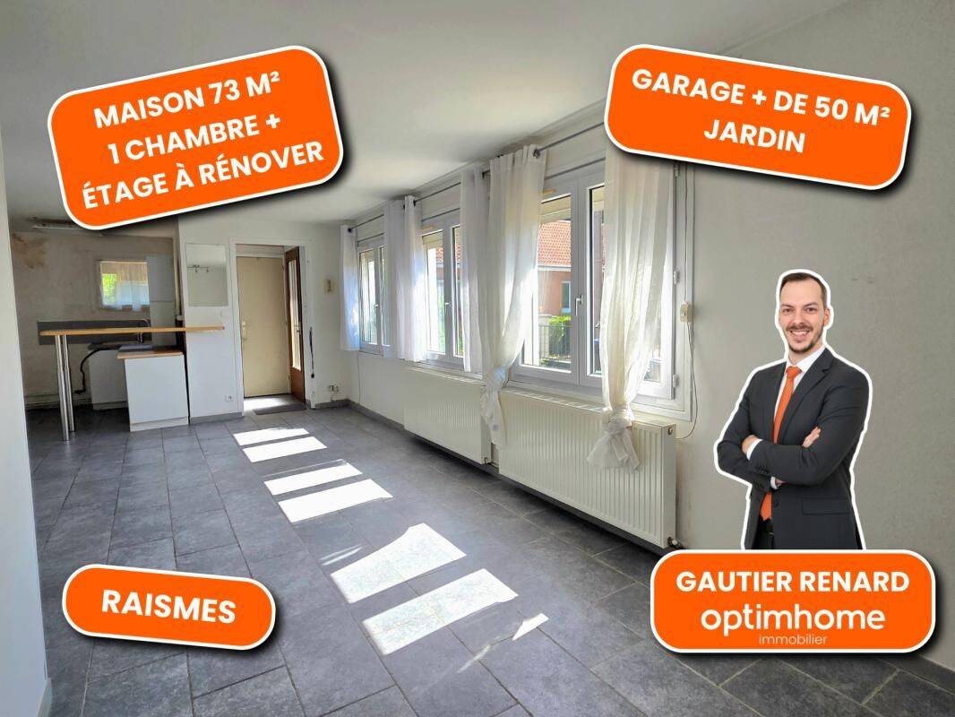 Maison 4 pièces 73 m² · à Raismes · 73 m² · 95 000 €