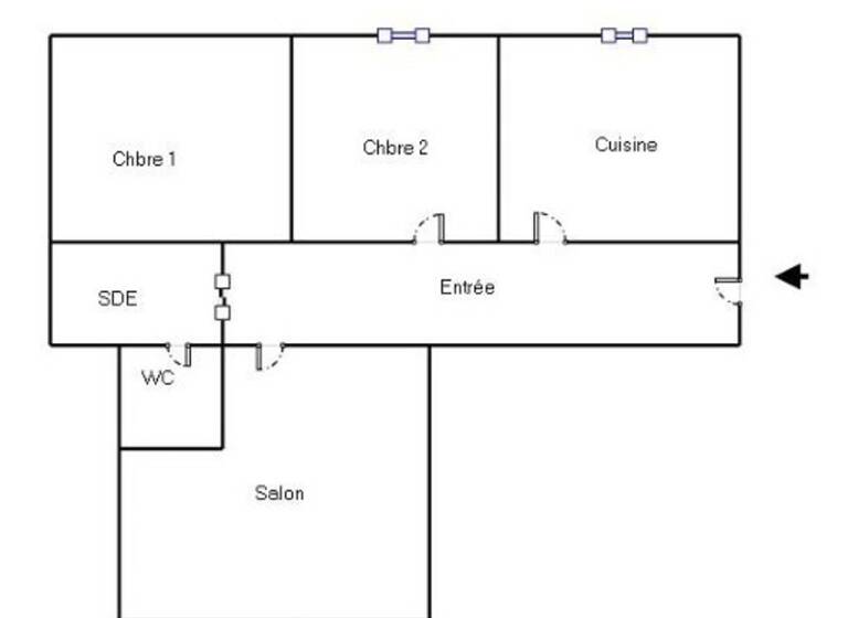 Appartement à vendre 156 000 € 3 pièces 2 chambres 60 m² Étage 1/1 Centre Ville-Mairie Lunel 34400