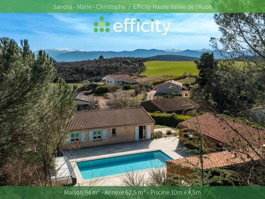 Maison de plain-pied à vendre 445 000 € 6 pièces 5 chambres 156 m² 3 143 m² de terrain Roquetaillade 11300