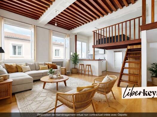 Appartement à vendre 230 000 € 2 pièces 1 chambre 59,9 m² Étage 4/4 Croix Rousse Gros Caillou Lyon 4ème arrondissement 69004