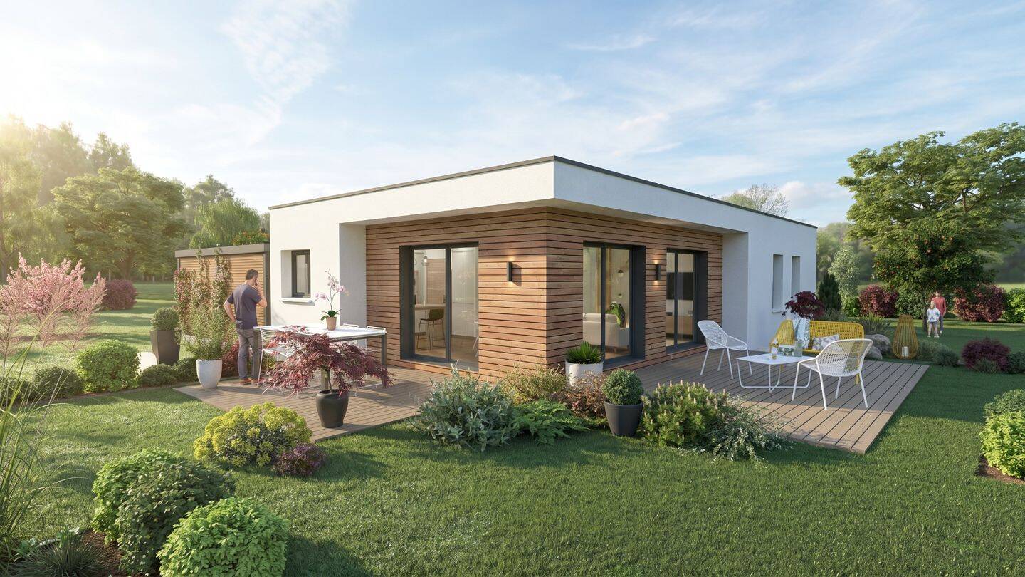 Maison contemporaine 4 chambres sur vaste terrain à St Paul-Flau