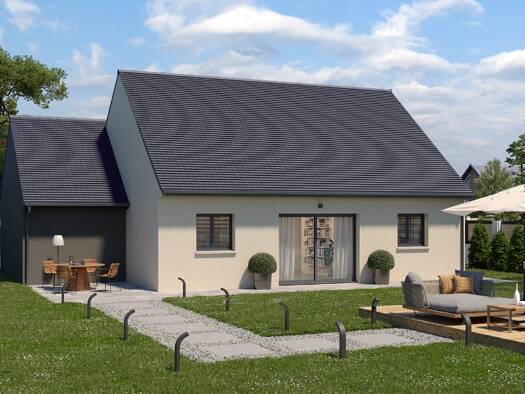 Terrain avec maison neuve à vendre 174 478 € 4 pièces 3 chambres 82 m² 545 m² de terrain Bosc-le-Hard 76850