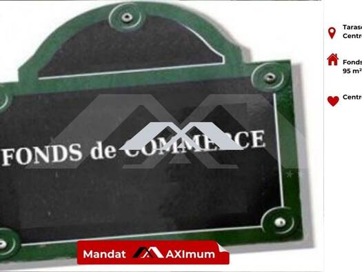 Boutique à vendre Fonds de commerce 54 500 € 95 m² de surface de vente Tarascon 13150