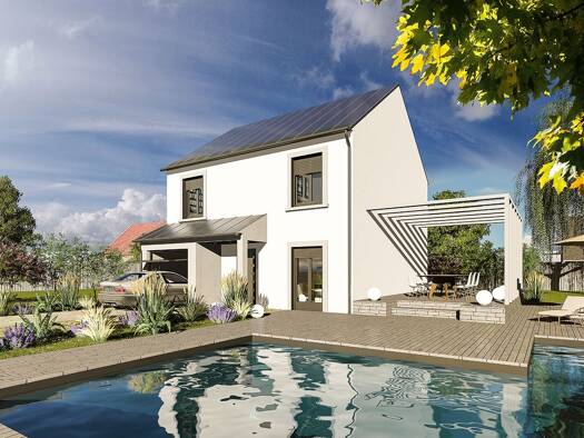 Terrain avec maison neuve à vendre 309 501 € 5 pièces 4 chambres 89,2 m² 280 m² de terrain Villiers-le-Sec 95720