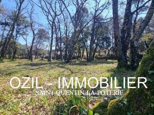 Terrain constructible viabilisé à vendre 205 000 € 1 200 m² de terrain Saint-Quentin-la-Poterie 30700