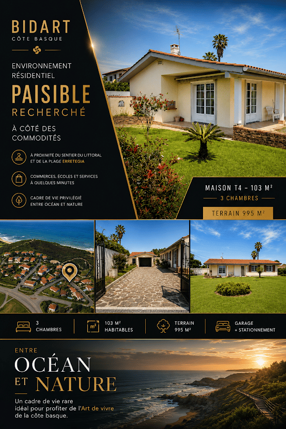 Maison 4 pièces 103 m² · à Bidart · 103 m² · 799 000 €