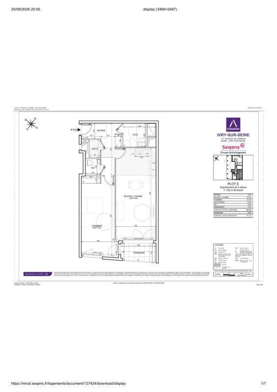 Appartement 2 pièces 66 m² · à Ivry-sur-Seine · 66 m² · 1 373 €/mois