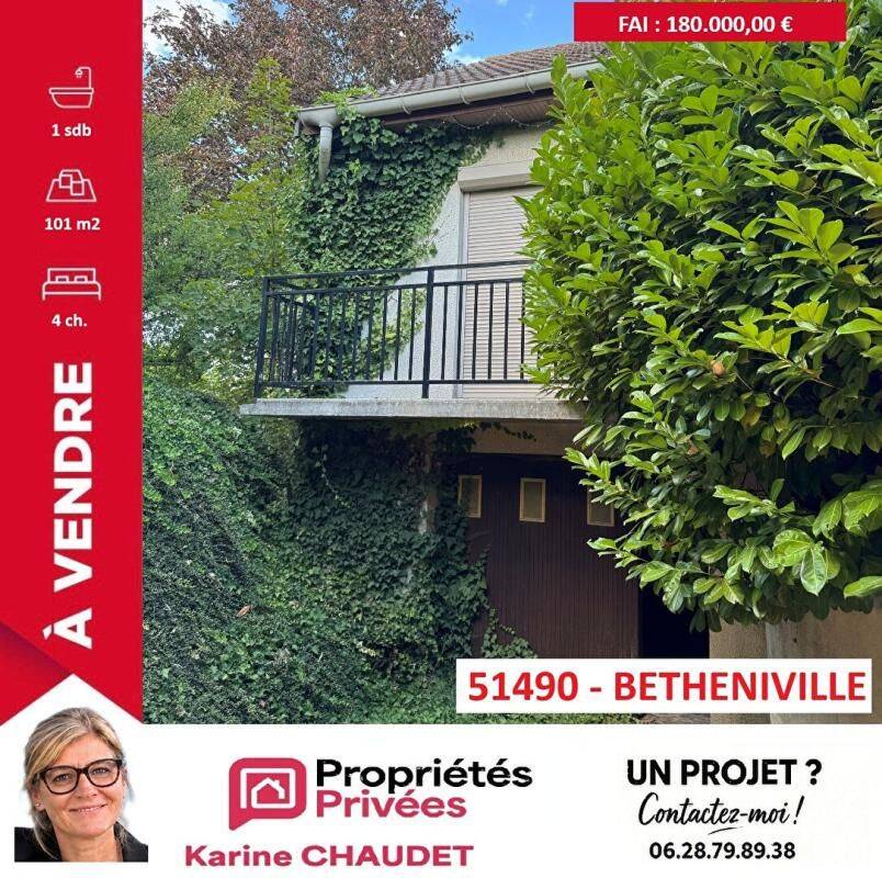 Maison 5 pièces 101 m² · à Bétheniville · 101 m² · 180 000 €