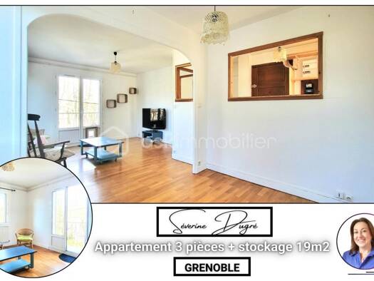 Appartement à vendre 119 000 € 3 pièces 2 chambres 65 m² Étage 2/3 Arlequin Grenoble 38100