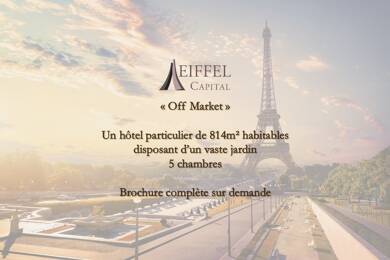 Hôtel particulier à vendre + de 10M € 10 pièces 5 chambres 814 m² Muette Nord Paris 16ème 75016