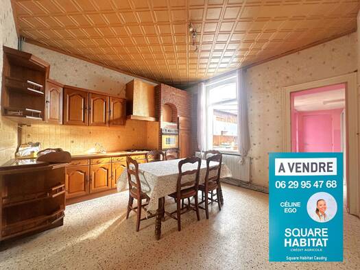 Maison à vendre 59 000 € 4 pièces 3 chambres 78 m² 113 m² de terrain Centre Caudry 59540