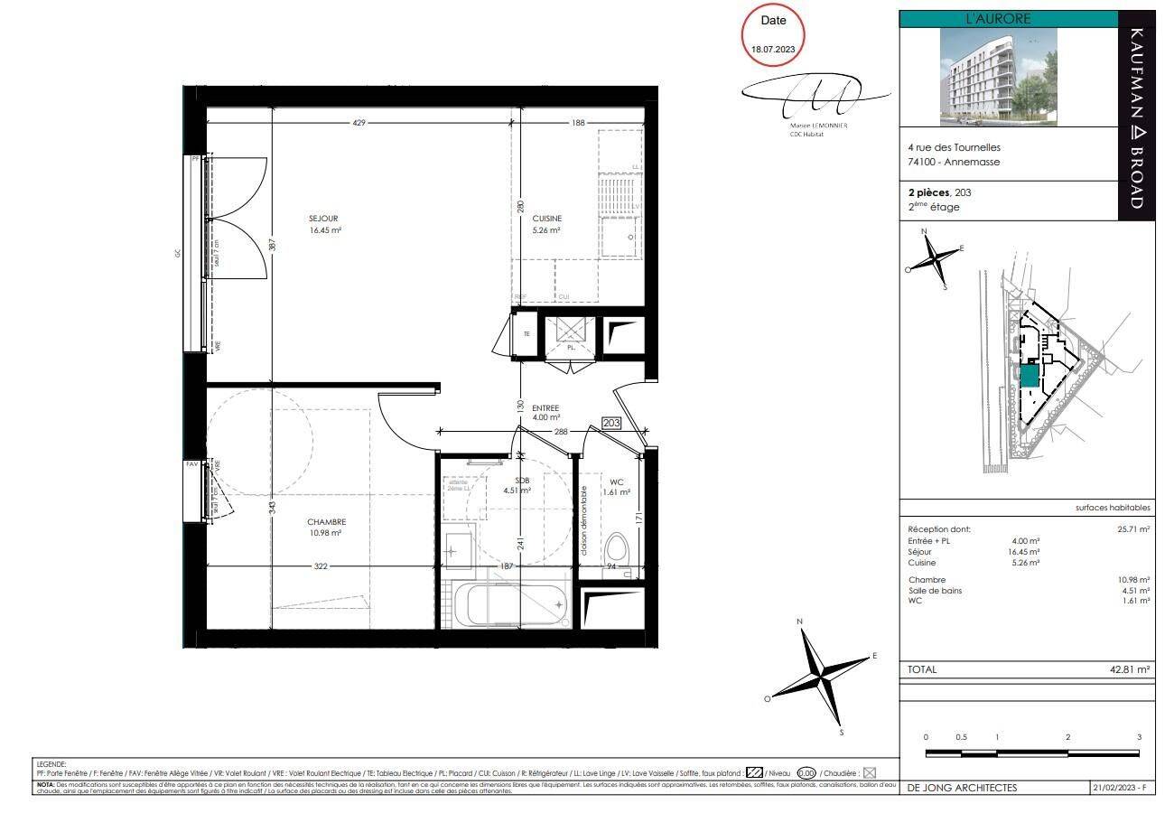 Appartement 2 pièces 43 m² · à Annemasse · 43 m² · 906 €/mois