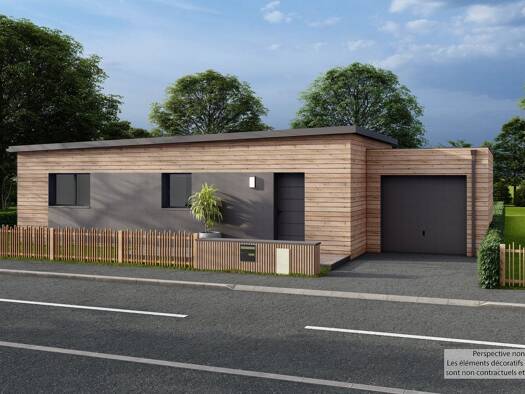 Terrain avec maison neuve à vendre 286 340 € 3 pièces 2 chambres 65 m² 344 m² de terrain Centre Treillières 44119