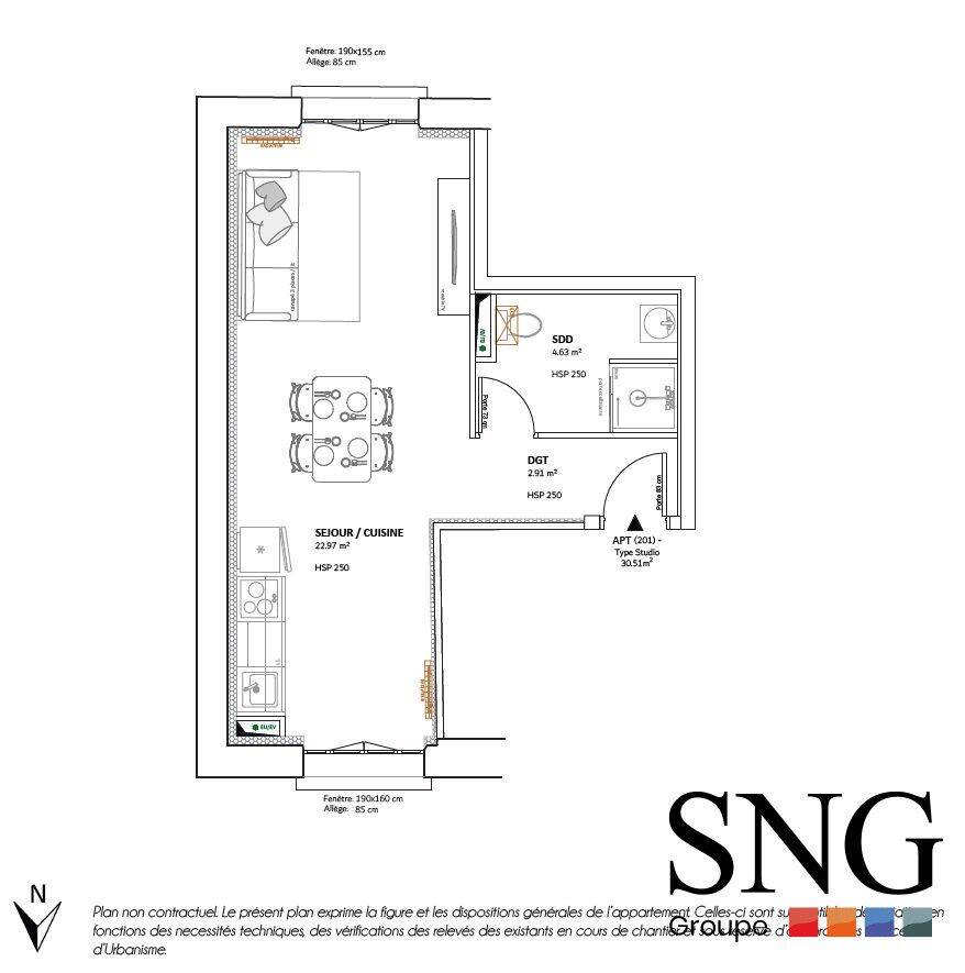 Appartement 1 pièce 31 m² · à Carcassonne · 30,5 m² · 394 €/mois