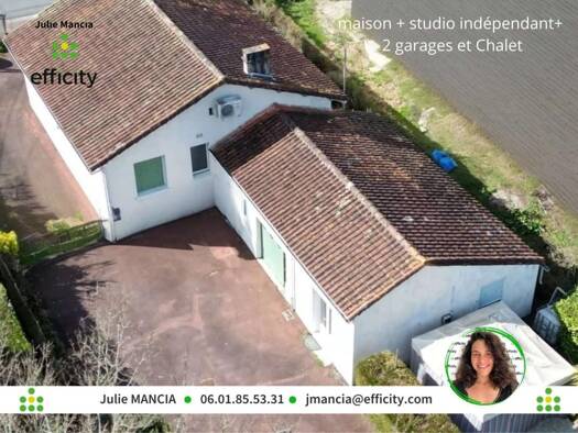 Maison de plain-pied à vendre 129 900 € 6 pièces 3 chambres 109 m² 1 280 m² de terrain Magnac-sur-Touvre 16600