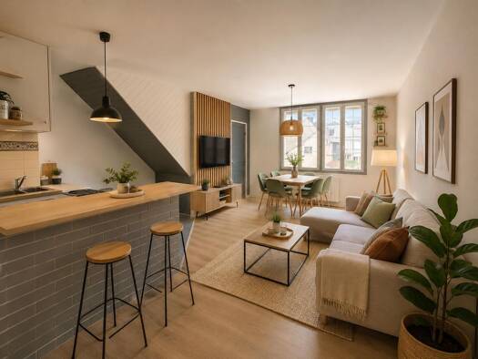 Appartement à vendre 79 900 € 3 pièces 2 chambres 48,5 m² Étage 1/2 Carville-Longpaon Darnétal 76160