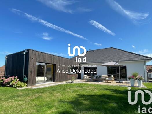 Maison de plain-pied à vendre 521 000 € 7 pièces 6 chambres 176 m² 1 500 m² de terrain Widehem 62630