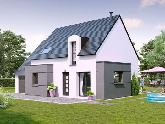 Terrain avec maison neuve à vendre 312 800 € 6 pièces 4 chambres 115 m² 1 300 m² de terrain Grand-Champ 56390