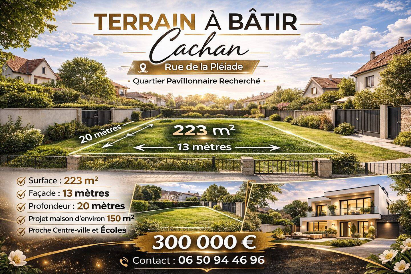 Terrain de 223 m² à Cachan - photo 2