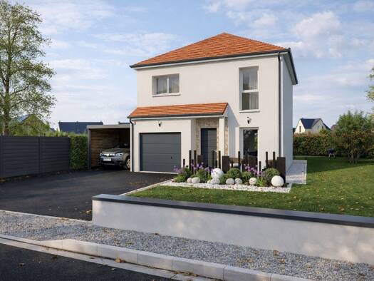 Terrain avec maison neuve à vendre 183 938 € 4 pièces 3 chambres 90 m² 1 400 m² de terrain Marçay 37500