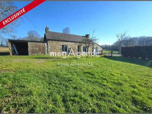 Maison de plain-pied à vendre 128 000 € 2 pièces 1 chambre 55 m² 881 m² de terrain Saint-Brice-en-Coglès 35460