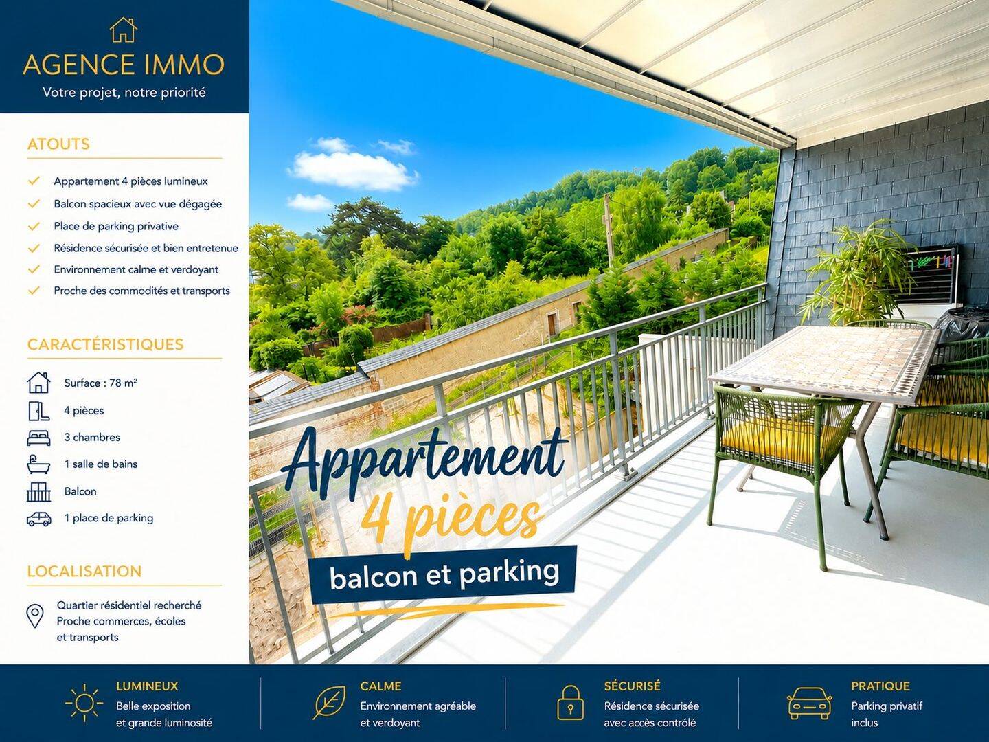 Appartement 4 pièces 76 m² · à Honfleur · 76,3 m² · 364 900 €