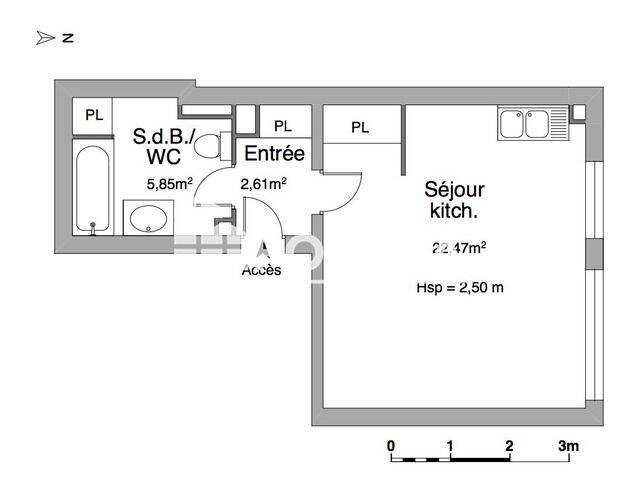 Appartement 1 pièce 31 m² · à Sceaux · 30,9 m² · 864 €/mois